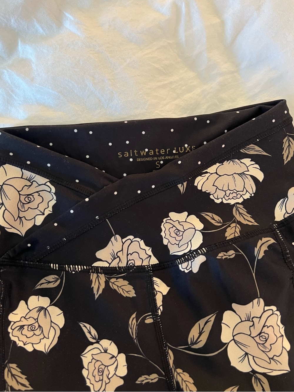 Floral High Rise Leggings Black Size S - Picture 4 of 5